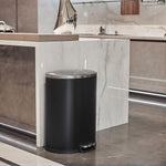 50L/45L対応 ペダル式ダストボックス ステンレス製|おしゃれ大型ゴミ箱・ふた付きスリムタイプ