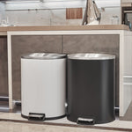 50L/45L対応 ペダル式ダストボックス ステンレス製|おしゃれ大型ゴミ箱・ふた付きスリムタイプ