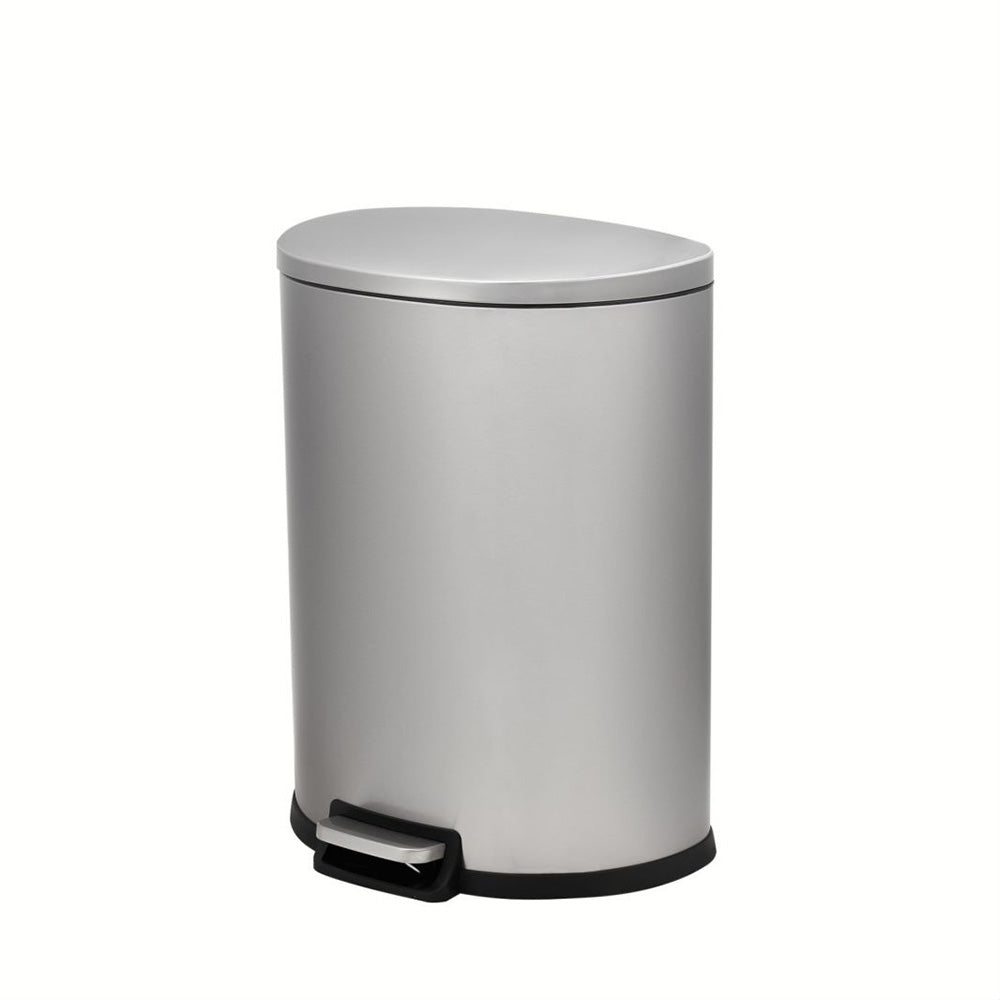50L/45L対応 ペダル式ダストボックス ステンレス製|おしゃれ大型ゴミ箱・ふた付きスリムタイプ