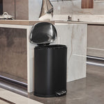 50L/45L対応 ペダル式ダストボックス ステンレス製｜おしゃれ大型ゴミ箱・ふた付きスリムタイプ