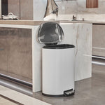 50L/45L対応 ペダル式ダストボックス ステンレス製｜おしゃれ大型ゴミ箱・ふた付きスリムタイプ