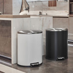 50L/45L対応 ペダル式ダストボックス ステンレス製｜おしゃれ大型ゴミ箱・ふた付きスリムタイプ